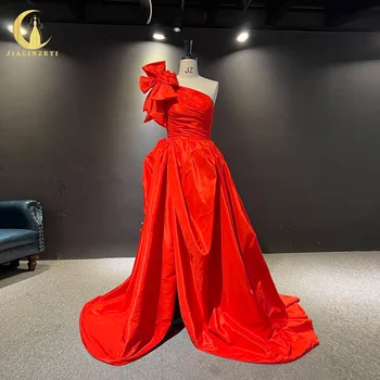 3207 Зухаир Мурад Червена тафта с едно рамо секси طويلة فساتين سهره فاخرة рокли на партията роба де вечер вечерна рокля