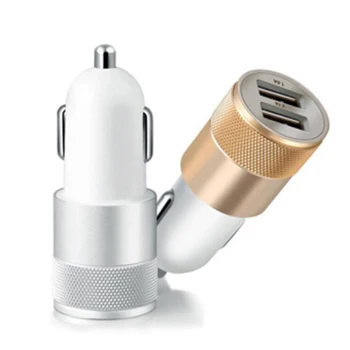 Универсално автомобилно USB-зарядно устройство за зареждане на метални плоски мобилен телефон Универсална поставка за зареждане 2.1, малка стоманена оръдие, зарядно за кола