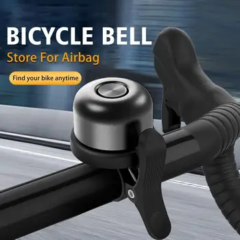 Класически Велосипеден звънец Черен цвят за Airtag, водоустойчив велосипеден разговор с затваряне на Airtag, велосипеден звънец за gps тракер Airtag под наем