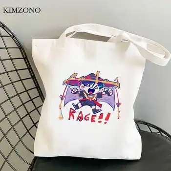 Genshin Impact Keqing пазарска чанта клиенти множество чанта-тоут за пазаруване холщовая чанта от вкара тъкан sacola custom
