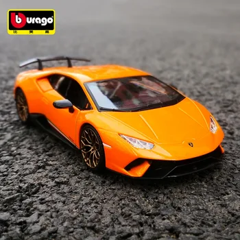 Bburago 1:24 Lamborghini Huracan Performante, модел на колата от сплав Spor, Колекция моделиране на метални превозни средства, детска играчка за подарък