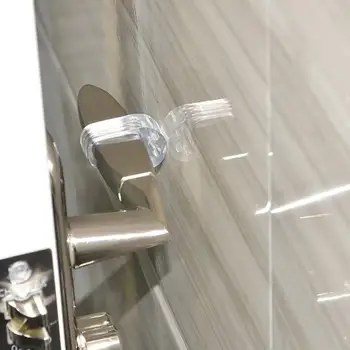 Врати стопорное пръстен Практичен буфер за врати дръжки с кръгла ръба на PVC Стилно тихо защитни врати стопорное пръстен