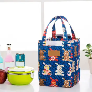 Здрава чанта от плат Оксфорд за пикник и разходки, термоизолированная чанта с цветен модел, чанта-мъкна, запечатани чанта за туризъм