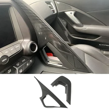 Тампон върху подлакътника на централното управление за Chevrolet Corvette C7 2014 2015 2016 2017 2018 2019 Аксесоари ABS, изработени от въглеродни влакна